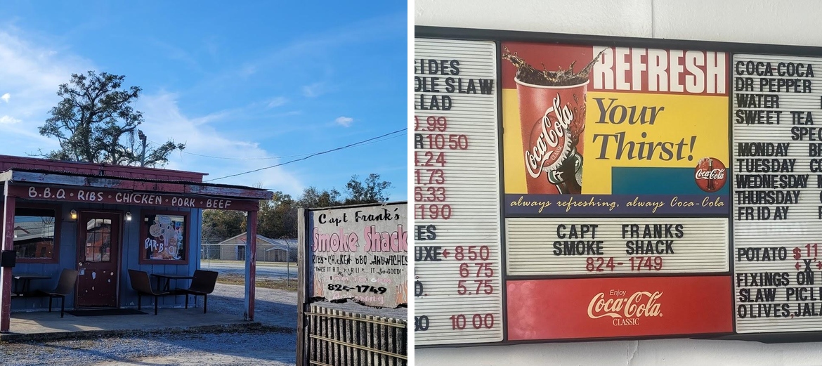 Captain Frank's Smoke Shack Menu