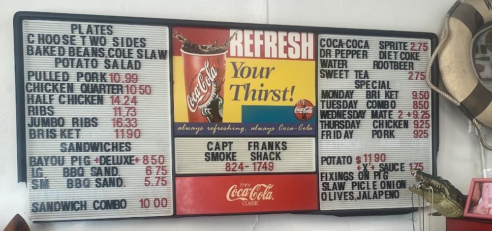 Captain Frank's Smoke Shack Menu image 1